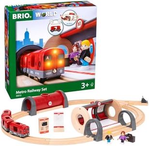 Brio Metro Railway Set - Dynamic 20 Piece Wooden Train Set