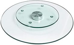 Juvale 10 inches Glass Turntable Cabinet Organizer Rotating Swivel for Table Kitchen Counter