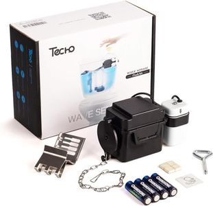 Techo Touchless Toilet Flush Kit with 8” Sensor Range, Adjustable Sensor Range and Flush Time, Automatic Motion Sensor Powered by Batteries