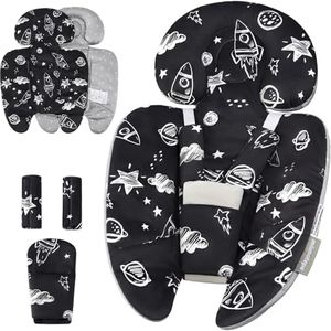Infant Insert Compatible with 4moms Mamaroo & Graco Swing and Infant Car Seat, Stroller, Other Baby Swing, Rocker, Bouncer, Bassinet Newborn Insert Head & Body Support Cushion, Reversible Design