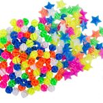 LYSAIMG 144 Pcs Assorted Colors Bike Spokey,Bicycle Wheel Plastic Spoke Bead,Bicycle Clip,72Pcs Round Beads and 72Pcs Star Wheel Spokes Accessories for Bike Decorations