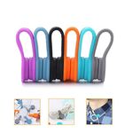 Magnetic Cable Clips, Magnetic Cable Organizers Reusable Fastening Cable Ties Multipurpose Silicone Cable Organisers Winder for Headphone Cable Lines, USB Cables