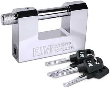 FJM Security Products SPSA80-CR-KD Padlock, 3-1/8, Chrome