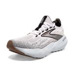 Brooks Women’s Glycerin Stealthfit GTS 21 Supportive Running Shoe, White/Grey/Black, 7.5
