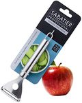 Sabatier Professional Stainless Steel Vegetable Peeler - Glides Effortlessly. for Potatoes & Apples. Peels Carrots, Courgette & Cucumber into Ribbons. Shaves Cheese & Chocolate. 25 Year Guarantee.