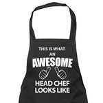 60 Second Makeover Limited This Is What An Awesome Head Chef Looks Like Black Apron Novelty Gift Chef House Warming Kitchen Present Fathers Day