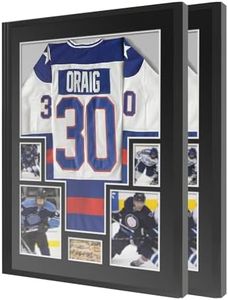 Aluminum Jersey Display Frame Case Large Shadow Box Frame with 98% UV Protection Clear Acrylic for Football, Hockey, Basketball, Baseball Jersey Ideal Gift for Sports Fans, 31.5" x 23.6"