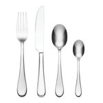 Oneida Icarus 24 Piece Cutlery Set - Stainless Steel Cutlery Set for 6, Heavy Weight & Mirror Finish, Rust Resistant & Dishwasher Safe Flatware, Silver