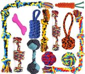 Agirav Tail Dog Toys + Dog Chew Toys + Puppy Teething Toys + Rope Dog Toy + Dog Toys for Small to Medium Dog Toys + Dog Toy Pack + Tug Toy + Dog Toy Set + Washable Cotton Rope for Dogs (Pack of 12)
