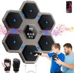 Music Boxing Machine,One Button Mute Wall Mounted Boxing Machine with Gloves,Smart Bluetooth Music Punching Pad for Adults & Kids,Rhythm Recognition Large Size Punching Target Equipment for Home,Gym