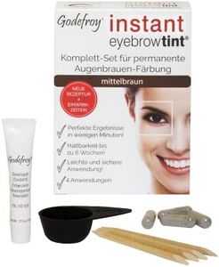 Godefroy Instant Eyebrow Tint, Eyebrow Colour EU Formula, Medium Brown, Pack of 1 (1 x 4 Pieces)