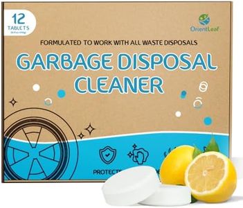 OrientLeaf Garbage Disposal Cleaner Tablets, 12 Pack, Powerful XL Foaming Sink Freshener Pods, Prevents Odors and Clogs, Natural Kitchen Drain Cleaner and Deodorizer - 1 Year Supply