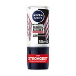 NIVEA MEN Black & White Max Protection Roll-On (50ml), Men's Deodorant with 0% Alcohol, 48h Antiperspirant for Men, Roll On Deodorant, Maximum Protection