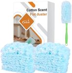 30PCS Disposable Dusters Refills,Bulk Heavy Duty Dusters Refills 360 Degree Dusters Blue Electrostatic Replacement Head,Disposable Duster Heads for Blinds Ceiling Fans Furniture Multi-Surface Dusting