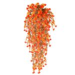 HBell 2Pcs Artificial Hanging Flowers,UV-Resistant Fake Hanging Plants Flower Bouquet Hanging Vine Plants Drooping Plants for Wall Home Garden Yard Patio Wedding Indoor Outdoor Decoration (Autumn)