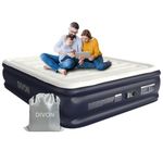 Air Mattress Queen With Built In Pump,18''Raised Blow Up Mattress 2 Mins Self-Inflation/Deflation,Upgraded Thicker Inflatable Mattress,Air Bed with Storage Bag for Guests,Home,Camping,660 lbs Max