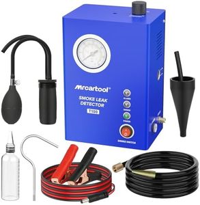 MRCARTOOL T100 Automotive Smoke Machine Leak Detector with Pressure Gauge, EVAP Smoke Machine Car Leak Tester, 12V Automotive Fuel Pipe System Diagnostic Tester with Oil Meter for 12V Vehicles