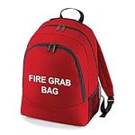 Printed Red Fire Grab Bag Backpack Rucksack For Home, Office, School and Work