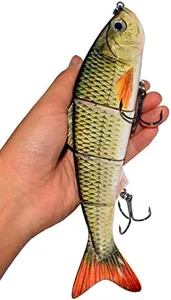 Abziyat Fishing Lures Bait Swimbait Hard Tail Minnow Fish Fishing Tool Super Large 10" (A-10-1PCS)