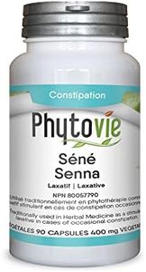 Senna 400mg 90 Capsules Colon Cleanse, Stool Softener and Constipation Relief 