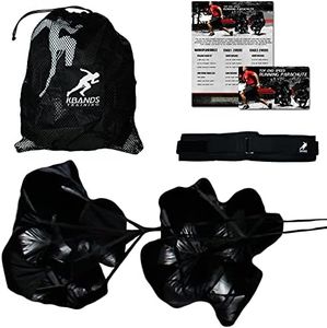 Kbands Training Dual 54 Inch Wind Resistance Speed Parachutes | 2 Durable Running Chutes To Increase Sprint Speed