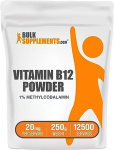 BulkSupplements.com Vitamin B12 1% Methylcobalamin Powder - Vegan Vitamin B12 - Energy Vitamins - B12 Vitamins - Vegan B12 - B12 Supplement (250 Grams - 8.8 oz)