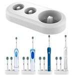 CHOKMAX Toothbrush Holder, Replacement Stand Base Compatible with Oral B Electric Toothbrush and 2 Toothbrush Heads, Toothbrush Organizer for Bathroom Storage