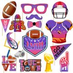 Super Football Decorations Photo Booth Props, Super Football Party Supplies Photo Props, Superbowl Party Decorations 2024 Photo Booth Props Kit, Touchdown Party Sports Theme Photobooth Props