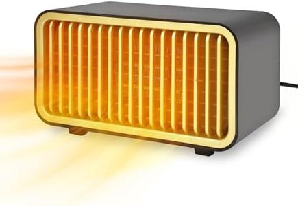 Portable Space Heater, 550W / 800W Electric Heater Warmer Two Modes Energy Efficient Safe and Quiet, PTC Fast Heating Small Ceramic Heater with Tip-over and Overheat Protection (Black) (Black)