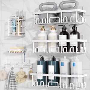 Veken 6 White shower caddy