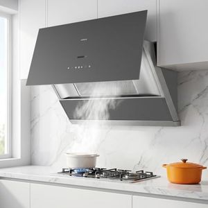 ROBAM Range Hood 36 inch 1400 CFM, Brushless Motor, AI Gesture & Touch Control, Auto-Clean with Nano Coating, Wash-Free Filter, Stainless Steel, Ducted Wall Mount or Under Cabinet 56H2SY