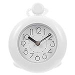 CLISPEED Easy Reading Clock Bathroom Hanging Clock Waterproof Shower Clock White Shower Wall Clock Battery Operated Small Clock for Bathroom Pool Supplies, Without Battery Hanging Rope Clock