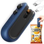 Crasts Portable Mini Sealing Machine, Handheld Packet Sealer for Food, Snacks, Chips, Fresh Storage, Plastic Bags Sealing Machine (Dark Blue)