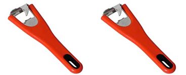 GAFFEL 2 Pcs Stainless Steel Bottle Opener Cum Tin Cutter, Red, 15 cm, 2 Pcs Set