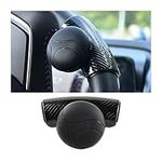 CGEAMDY Car Steering Wheel Knob, 360 Degree Rotating Silicone Power Handle Ball, Adjustable Universal Fit Non-Slip Spinner Booster, Car Accessories Easy Installation No Tools Required(Black)