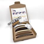 InstaTrim The Original Flexible Trim ½” and ¾” Sample Kit – Adhesive Caulk Strip 7” Sample Strips in 5 Colors of 2 Sizes with 1 of Each Corner Piece and End Cap
