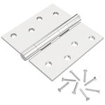 3-Pack Heavy Duty Commercial Door Hinge with Silent Ball Bearing, 4 inch X 4 inch Exterior Door Hinges, Thickness 2.5 mm Stainless Steel Square Corners