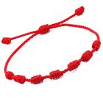 PHITECUS Bracelet 7 knots for protection, Evil Eye and Good Luck. Buddisth String. Thread/Amulet for prosperity and success. Talisman for Womens, Mens, Girls, Boys. Cord Adjustable., Adjustable