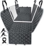 URPOWER 6-in-1 Dog Car Seat Cover for Back Seat, Waterproof Dog Car Hammock 40/60 Split Dog Seat Cover with Mesh Window and Side Flap Pets Car Seat Protector Dog Backseat Cover for Cars, SUV, Truck