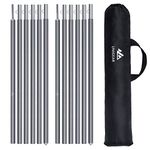 Unigear Tarp Poles telescopic set of 2, Aluminum pole for tarp, tent, awning, camping, adjustable from 40cm-240cm