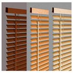 umlout New 60cm Beech/Natural Wood Effect Pvc Venetian Blinds, AVAILABLE IN 10 SIZES AND 4 COLOURS