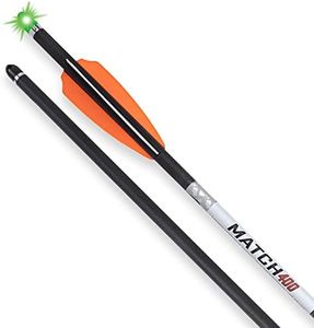 TenPoint Wicked Ridge Match 400 - Lighted 20” Carbon Crossbow Arrows (Pack of 3) - 400-Grains, 004” Straightness - with Alpha-Blaze Lighted Nock & Alpha-Nock HP - Essential for Crossbow Hunting