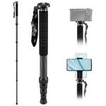 SIRUI Carbon Fibre Monopod for Camera, 165cm Compact Lightweight Monopod for Travel, 6 Sections, Load up 10kg, included Phone Holder (AM-MDP01)