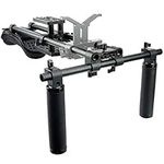 NICEYRIG 15mm Shoulder Pad Rig Support System with Riser Base Plate Mount, 15mm Rod and Rail Handle Kit Universal for DSLR Camera, Mirrorless Camera - 173