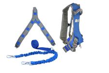 MDXONE Kids SKI Trainer Child SKI Harness with Absorb bungees 9' rope and removable seat harness (Colbalt)