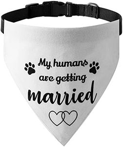 Engagement Gift, My Humans are Getting Married Dog Bandana Collar, Strong D-Ring for Easy Leash Attached Engagement Dog Bandana, Adjustable Dog Collar with Quick Release Buckle for Dogs Cats