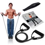 Resistance Band with Handles | Free Resistance Band Door Anchor & Exercise Guide | Resistance Tubes for Women or Men (#4 X-Heavy)