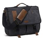 VX VONXURY Messenger Bag for Mens, Canvas 15.6 inch Laptop Crossbody Bag for Work School Business