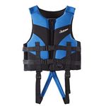 Swim Vest for Kids, Children Swimming Jackets with Crotch Strap Summer Water Sport Assistance Float Jacket Swimwear for Boys Girls Toddler (Blue, S)