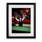 Exclusive Memorabilia Dennis Taylor Signed Snooker Photo. Framed